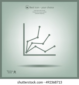 Infographic. Chart icon. Growing graph simbol.