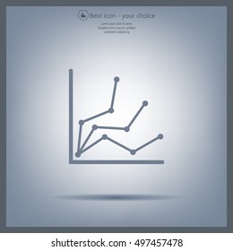 Infographic. Chart icon. Growing graph simbol.