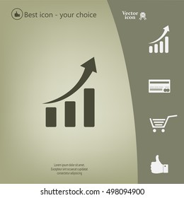 Infographic. Chart icon. Growing graph simbol.