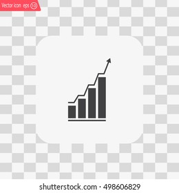 Infographic. Chart icon. Growing graph simbol.