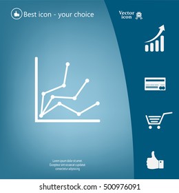 Infographic. Chart icon. Growing graph simbol.