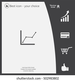 Infographic. Chart icon. Growing graph simbol.