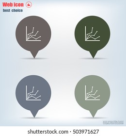 Infographic. Chart icon. Growing graph simbol.