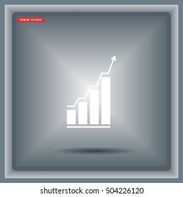 Infographic. Chart icon. Growing graph simbol.