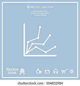 Infographic. Chart icon. Growing graph simbol.