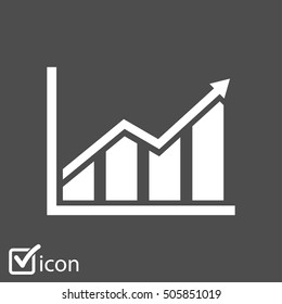 Infographic. Chart icon. Growing graph simbol.