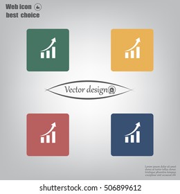 Infographic. Chart icon. Growing graph simbol.
