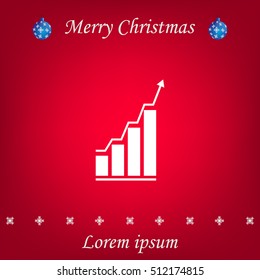 Infographic. Chart icon. Growing graph simbol.