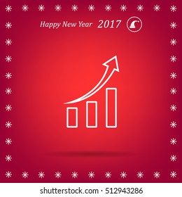 Infographic. Chart icon. Growing graph simbol.