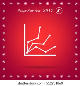 Infographic. Chart icon. Growing graph simbol.