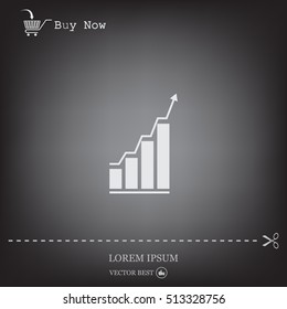 Infographic. Chart icon. Growing graph simbol.