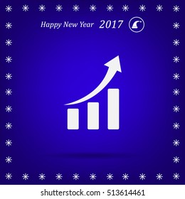 Infographic. Chart icon. Growing graph simbol.