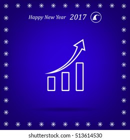 Infographic. Chart icon. Growing graph simbol.