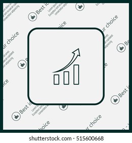 Infographic. Chart icon. Growing graph simbol.