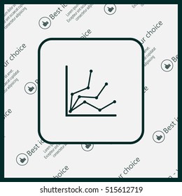 Infographic. Chart icon. Growing graph simbol.
