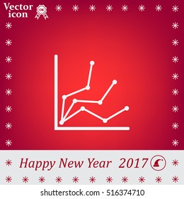 Infographic. Chart icon. Growing graph simbol.
