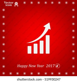 Infographic. Chart icon. Growing graph simbol.