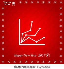Infographic. Chart icon. Growing graph simbol.