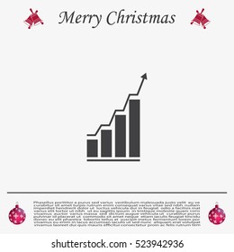 Infographic. Chart icon. Growing graph symbol.