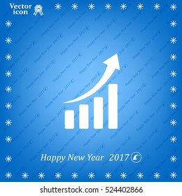 Infographic. Chart icon. Growing graph simbol.