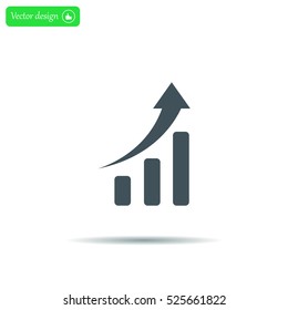 Infographic. Chart icon. Growing graph simbol.