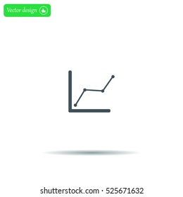 Infographic. Chart icon. Growing graph simbol.