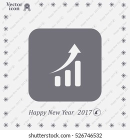 Infographic. Chart icon. Growing graph simbol.