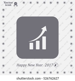 Infographic. Chart icon. Growing graph simbol.