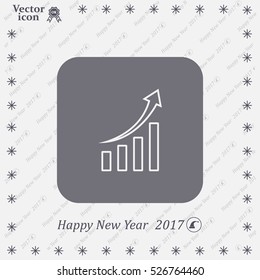 Infographic. Chart icon. Growing graph simbol.