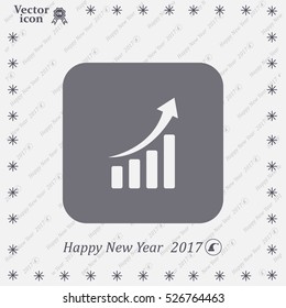 Infographic. Chart icon. Growing graph simbol.