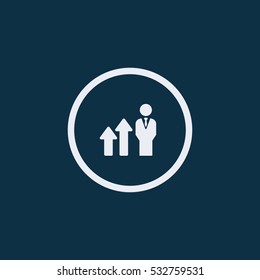 Infographic. Chart icon. Growing graph symbol.