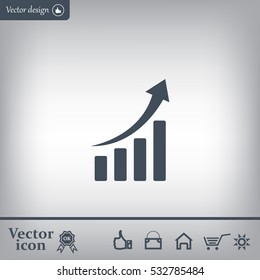 Infographic. Chart icon. Growing graph simbol.