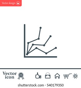 Infographic. Chart icon. Growing graph simbol.