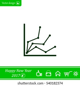 Infographic. Chart icon. Growing graph simbol.