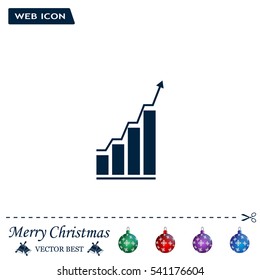 Infographic. Chart icon. Growing graph simbol.