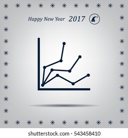 Infographic. Chart icon. Growing graph simbol.