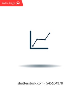 Infographic. Chart icon. Growing graph simbol.