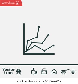 Infographic. Chart icon. Growing graph symbol.