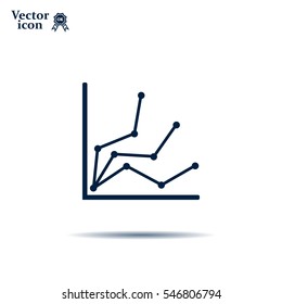Infographic. Chart icon. Growing graph simbol.