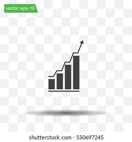 Infographic. Chart icon. Growing graph simbol.
