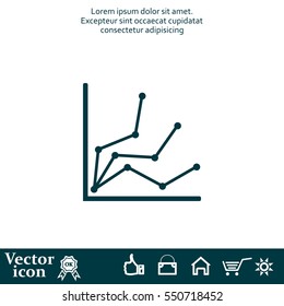 Infographic. Chart icon. Growing graph symbol.