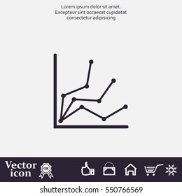 Infographic. Chart icon. Growing graph simbol.