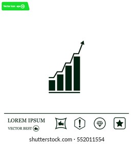 Infographic. Chart icon. Growing graph simbol.