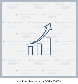 Infographic. Chart icon. Growing graph simbol.