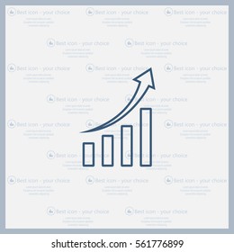 Infographic. Chart icon. Growing graph simbol.
