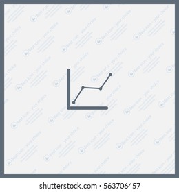Infographic. Chart icon. Growing graph simbol.