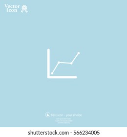 Infographic. Chart icon. Growing graph simbol.