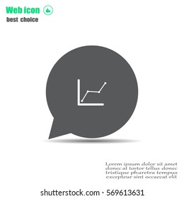 Infographic. Chart icon. Growing graph simbol.