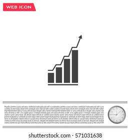 Infographic. Chart icon. Growing graph simbol.