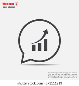 Infographic. Chart icon. Growing graph simbol.